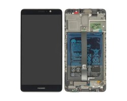 Kijelző érintőpanel LCD Huawei Mate 9 komplett fekete kerettel (akkumulátor, hangszóró) 02351BDD